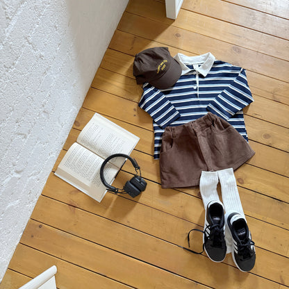 [PRE-ORDER] Autumn striped collared tee