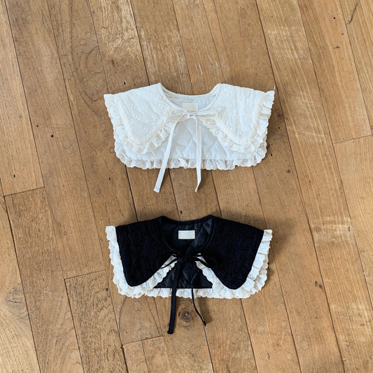 Baby embroidery lace cape [ivory]