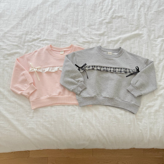 [PRE-ORDER] Frill ribbon sweatshirt