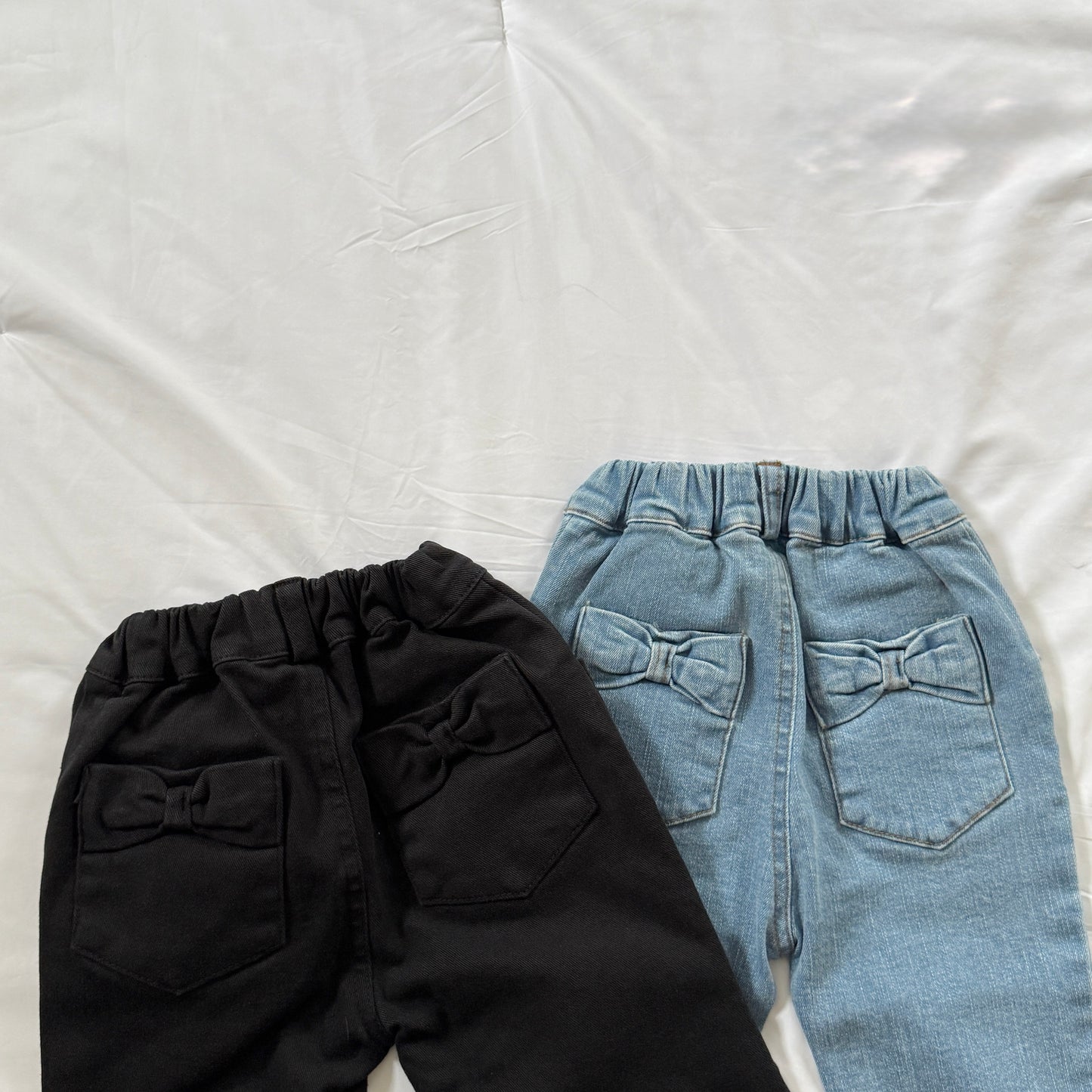 [PRE-ORDER] Ribbon bootcut jeans