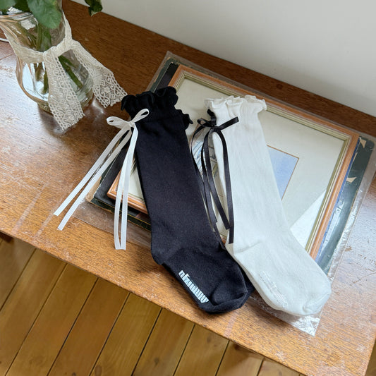 [PRE-ORDER] Ribbon knee socks