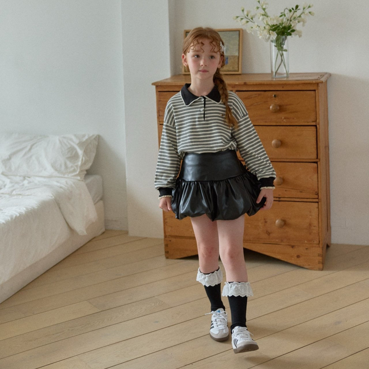 [PRE-ORDER] Leather pumpkin skirt