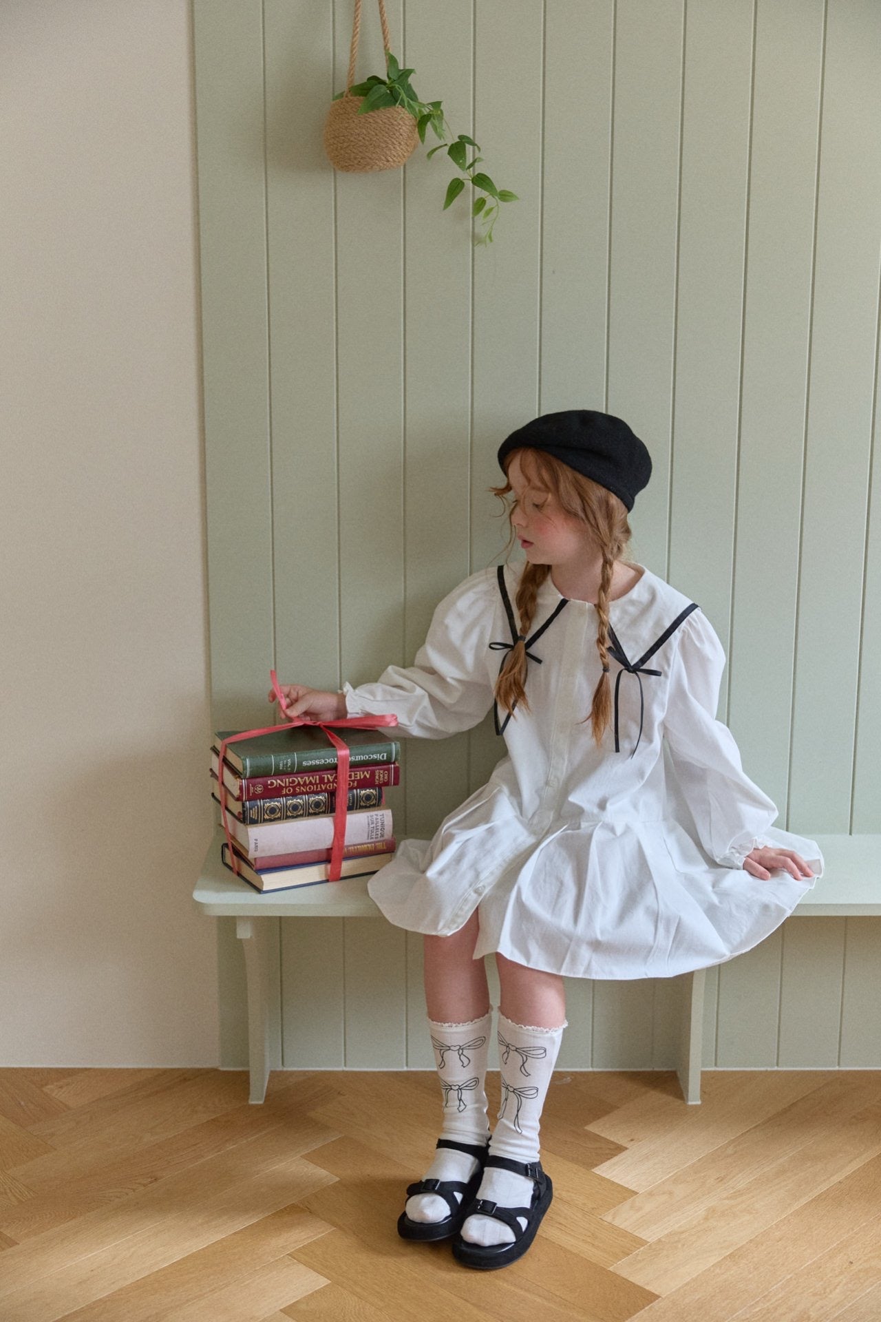 [PRE-ORDER] Big collar ribbon dress