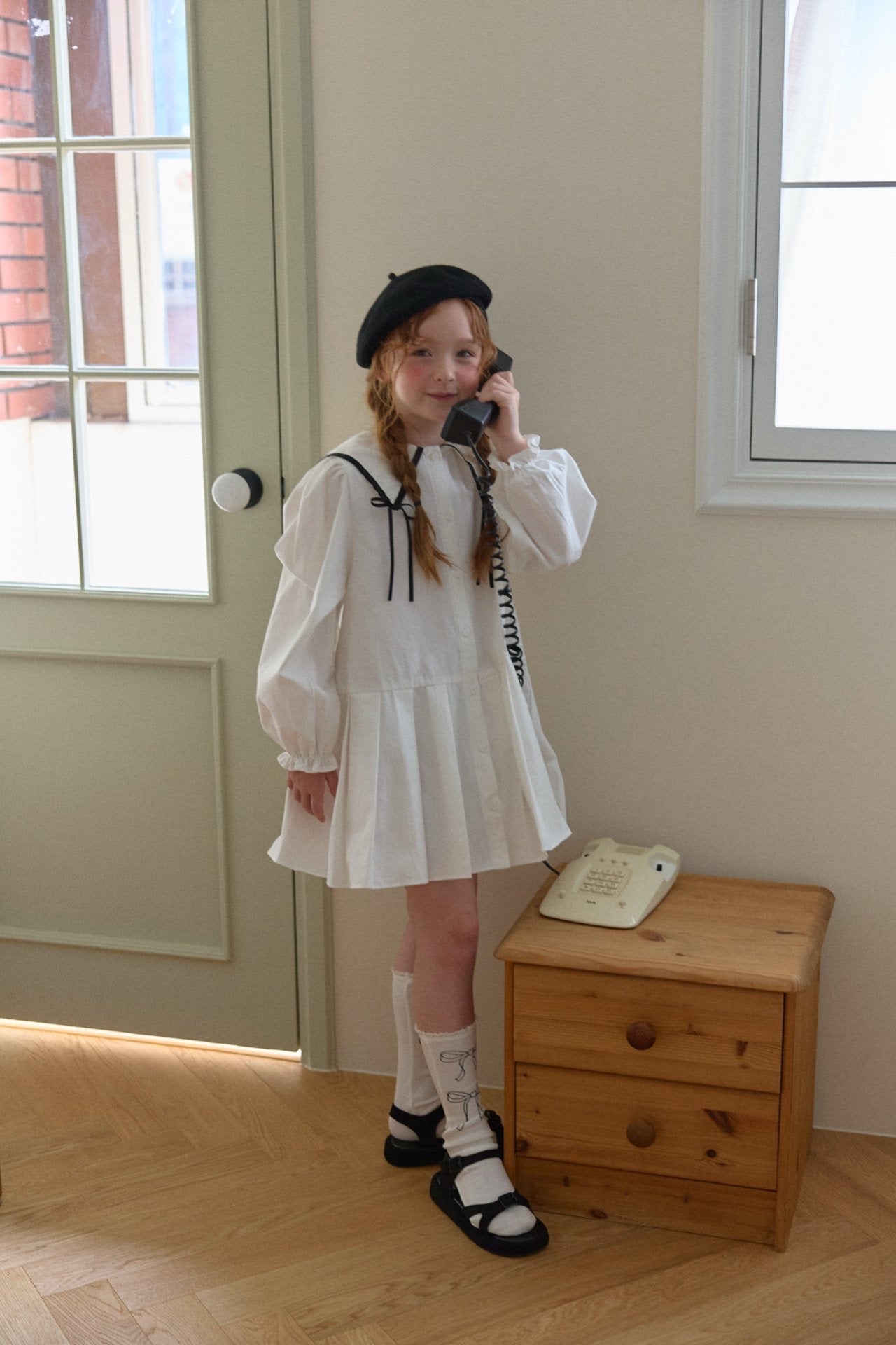[PRE-ORDER] Big collar ribbon dress