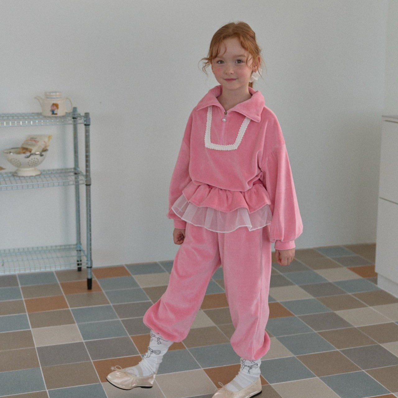 [PRE-ORDER] Frill velour set