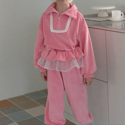 [PRE-ORDER] Frill velour set