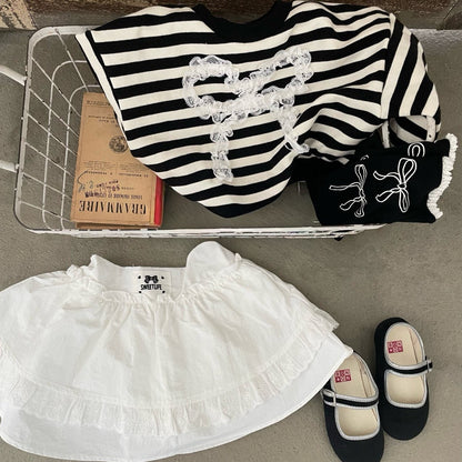 [PRE-ORDER] Striped ribbon sweatshirt