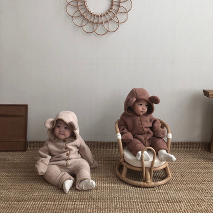 Puff Bear Onesie [beige, brown]