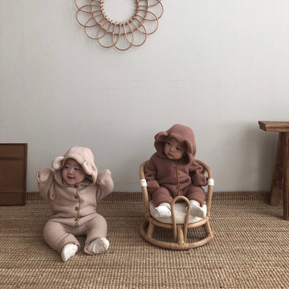 Puff Bear Onesie [beige, brown]