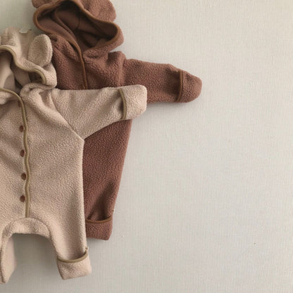 Puff Bear Onesie [beige, brown]