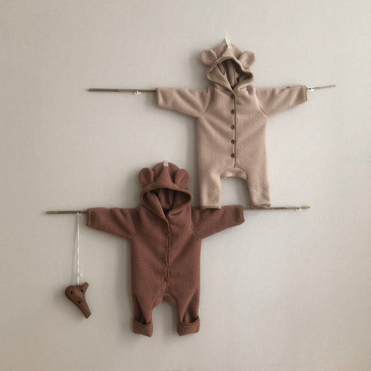Puff Bear Onesie [beige, brown]