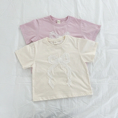 [PRE-ORDER] Lace ribbon t-shirt