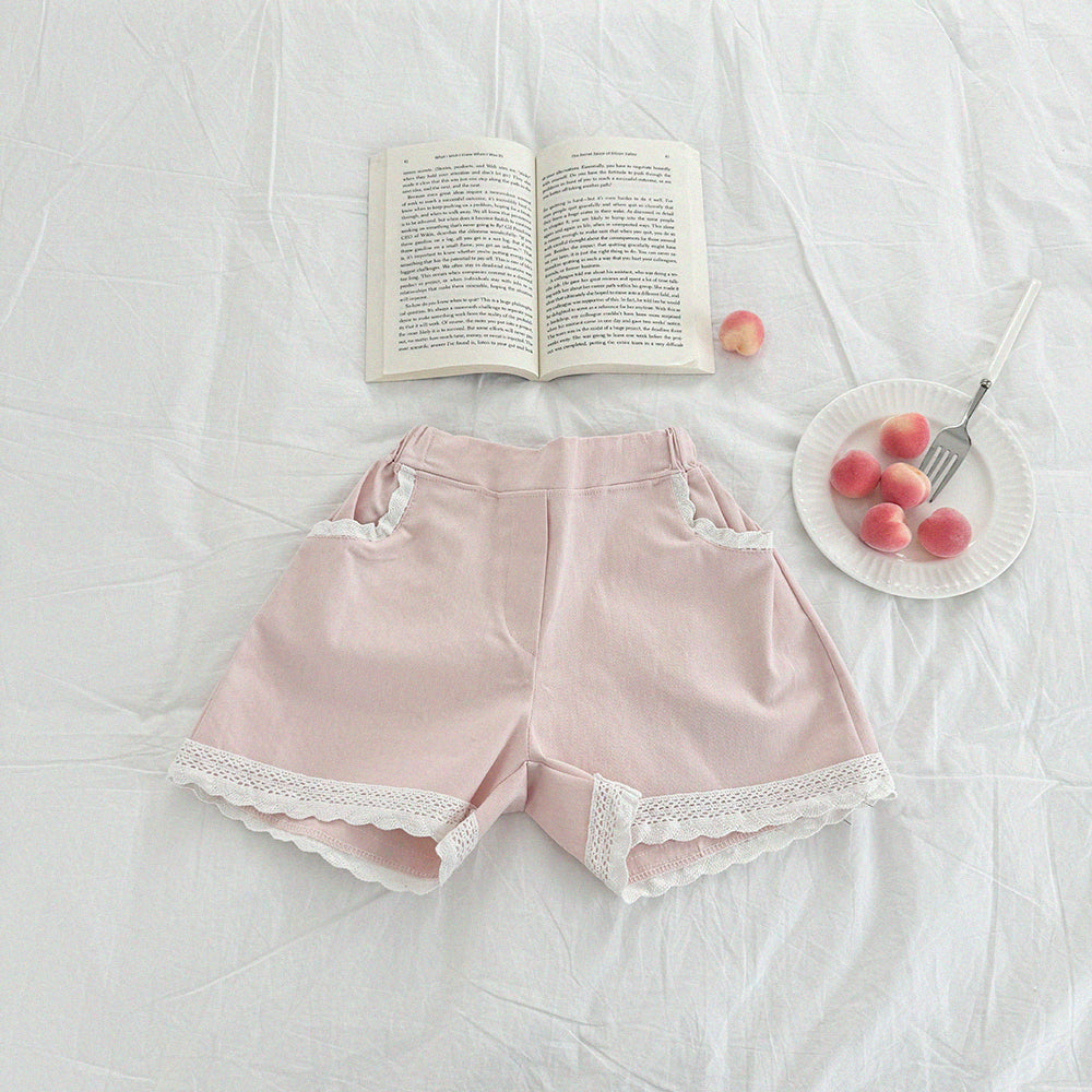 Lace heart shorts [blue XL]