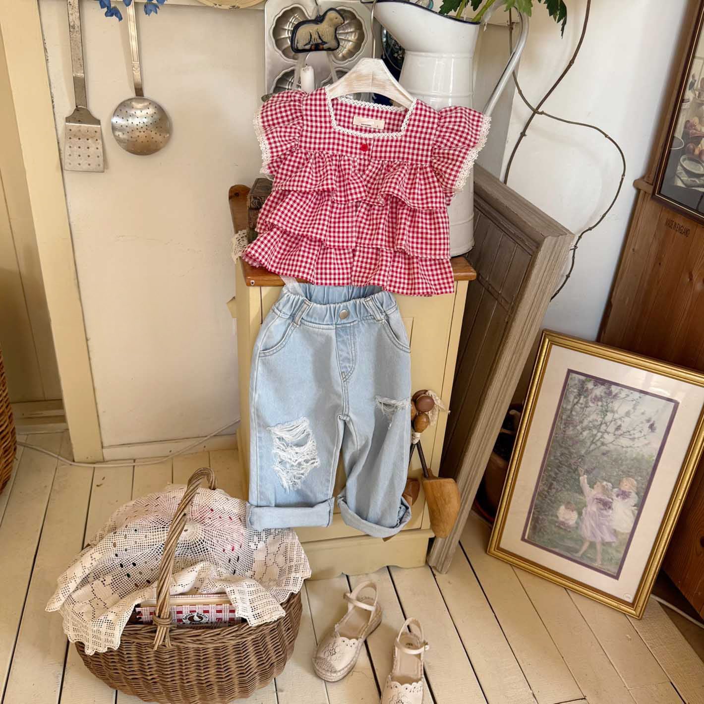 [PRE-ORDER] Distressed denim pants