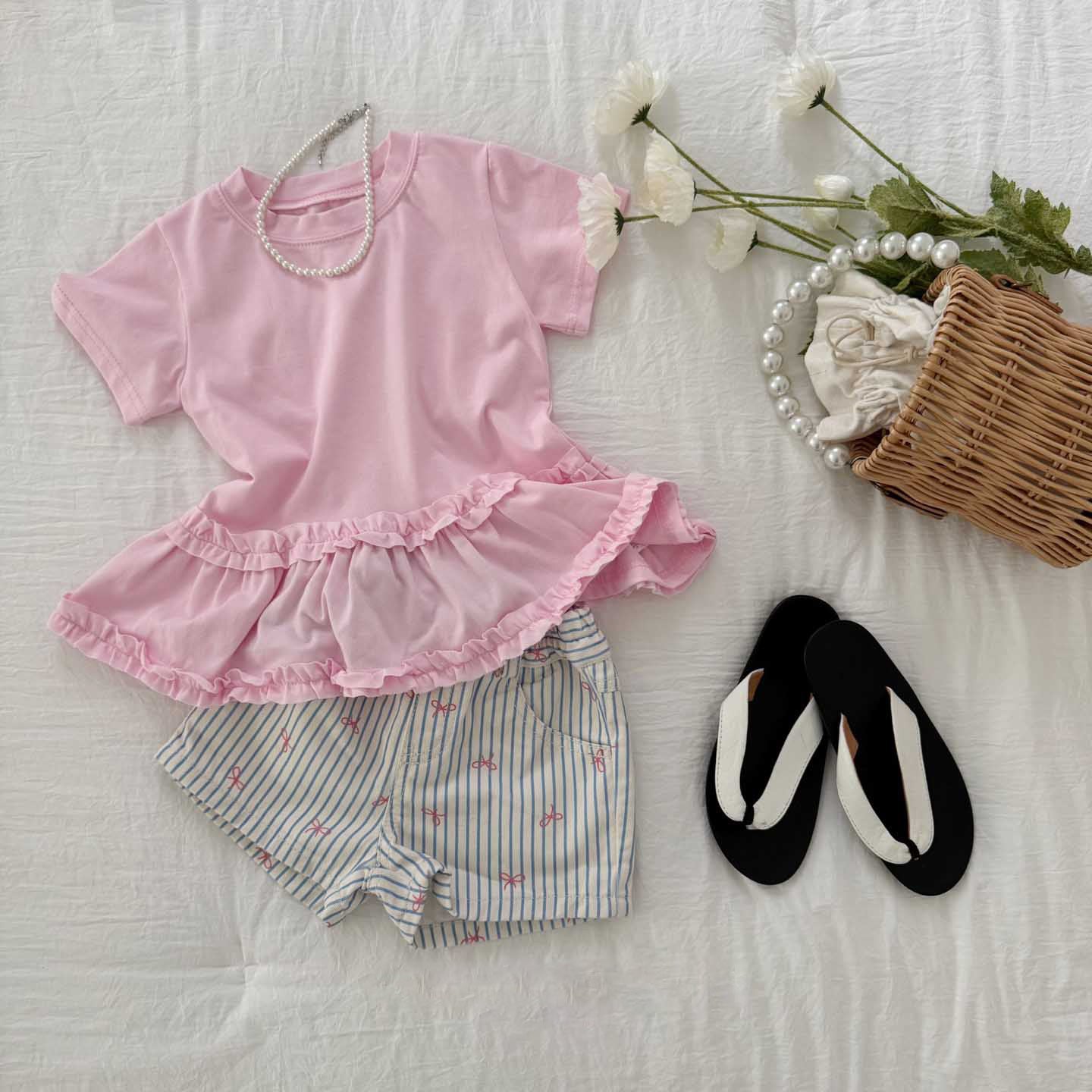 [PRE-ORDER] Striped ribbon shorts