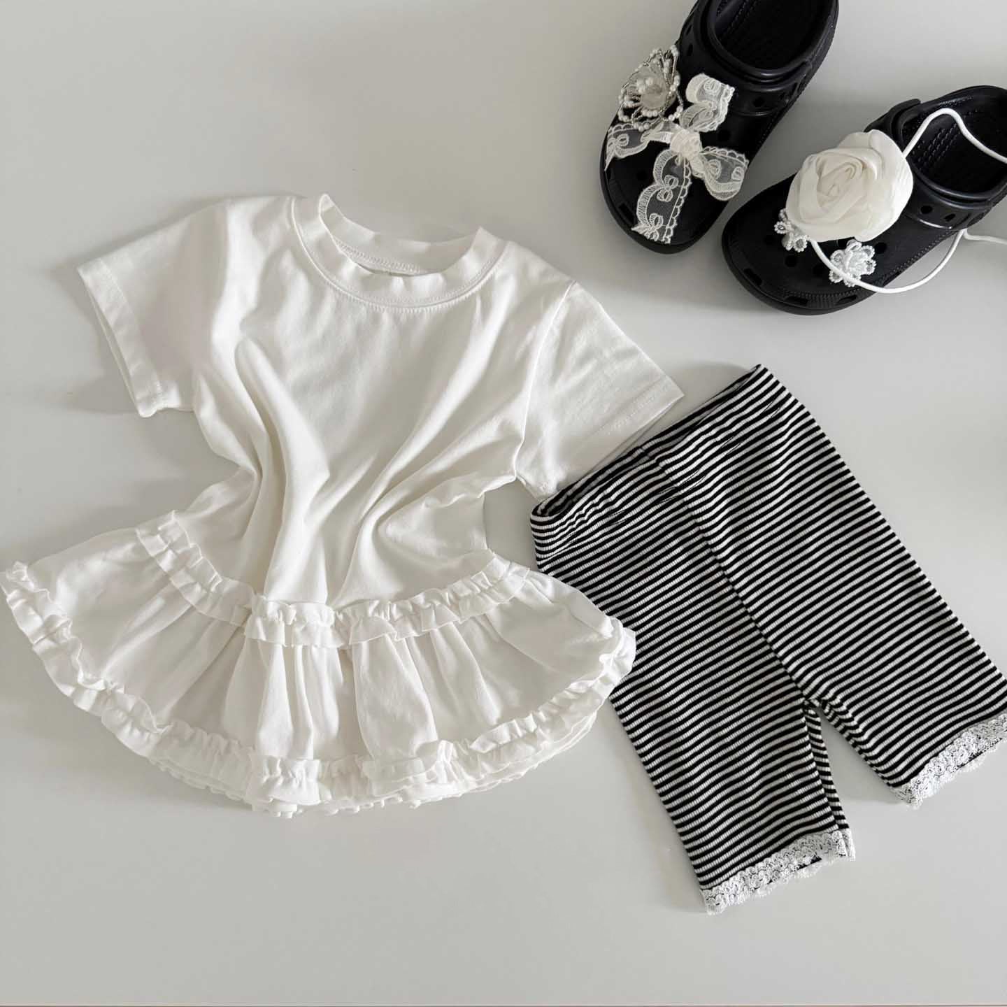 [PRE-ORDER] Lace ribbed leggings