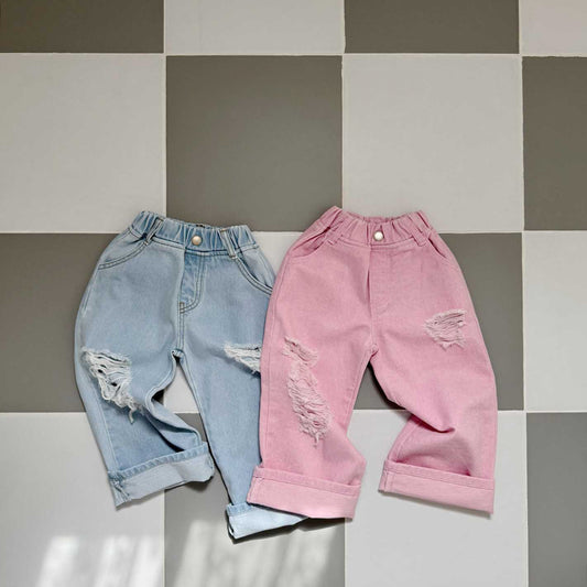 [PRE-ORDER] Distressed denim pants