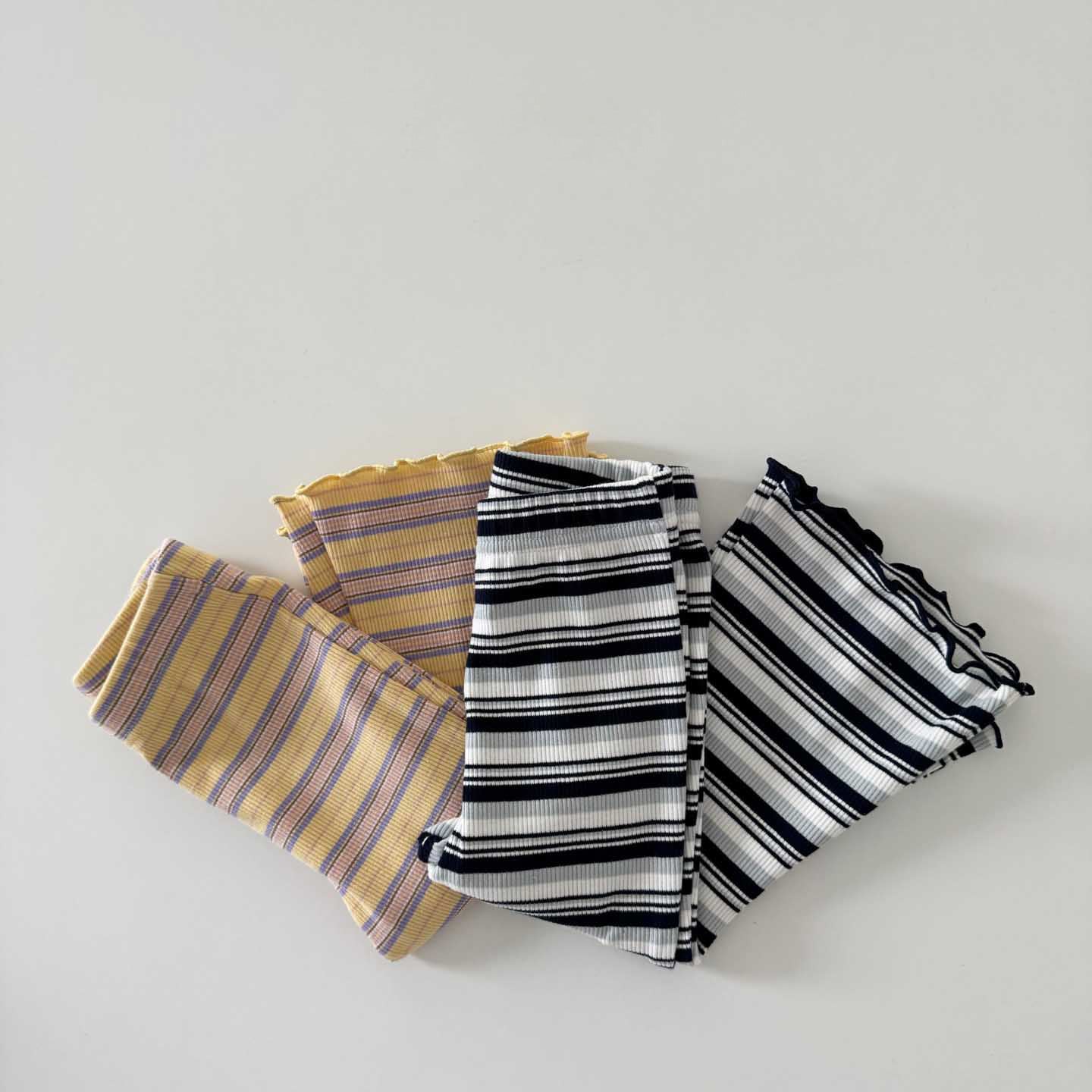 [PRE-ORDER] Color striped boot-cut pants