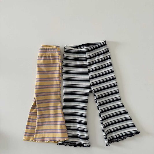 [PRE-ORDER] Color striped boot-cut pants