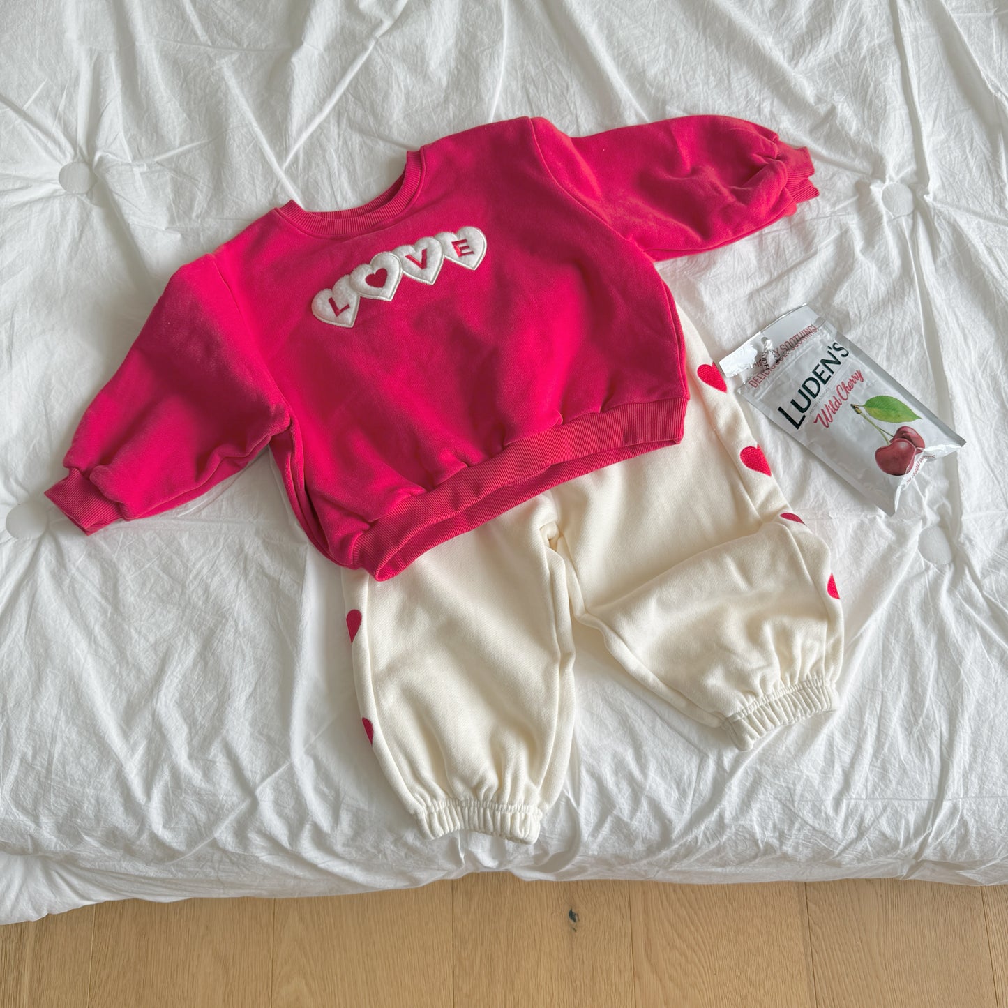 [PRE-ORDER] Heart Embroidered Jogger Pants