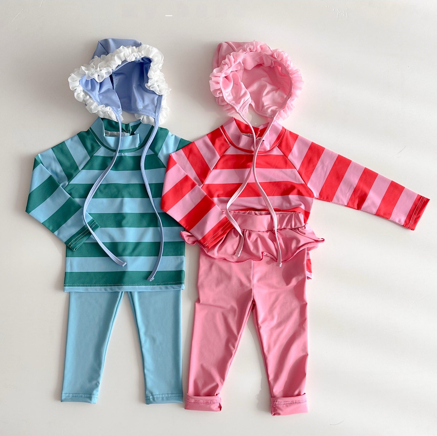 [PRE-ORDER] Long sleeve striped rashguard set