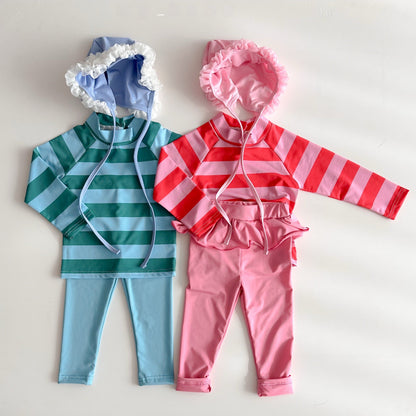 [PRE-ORDER] Long sleeve striped rashguard set