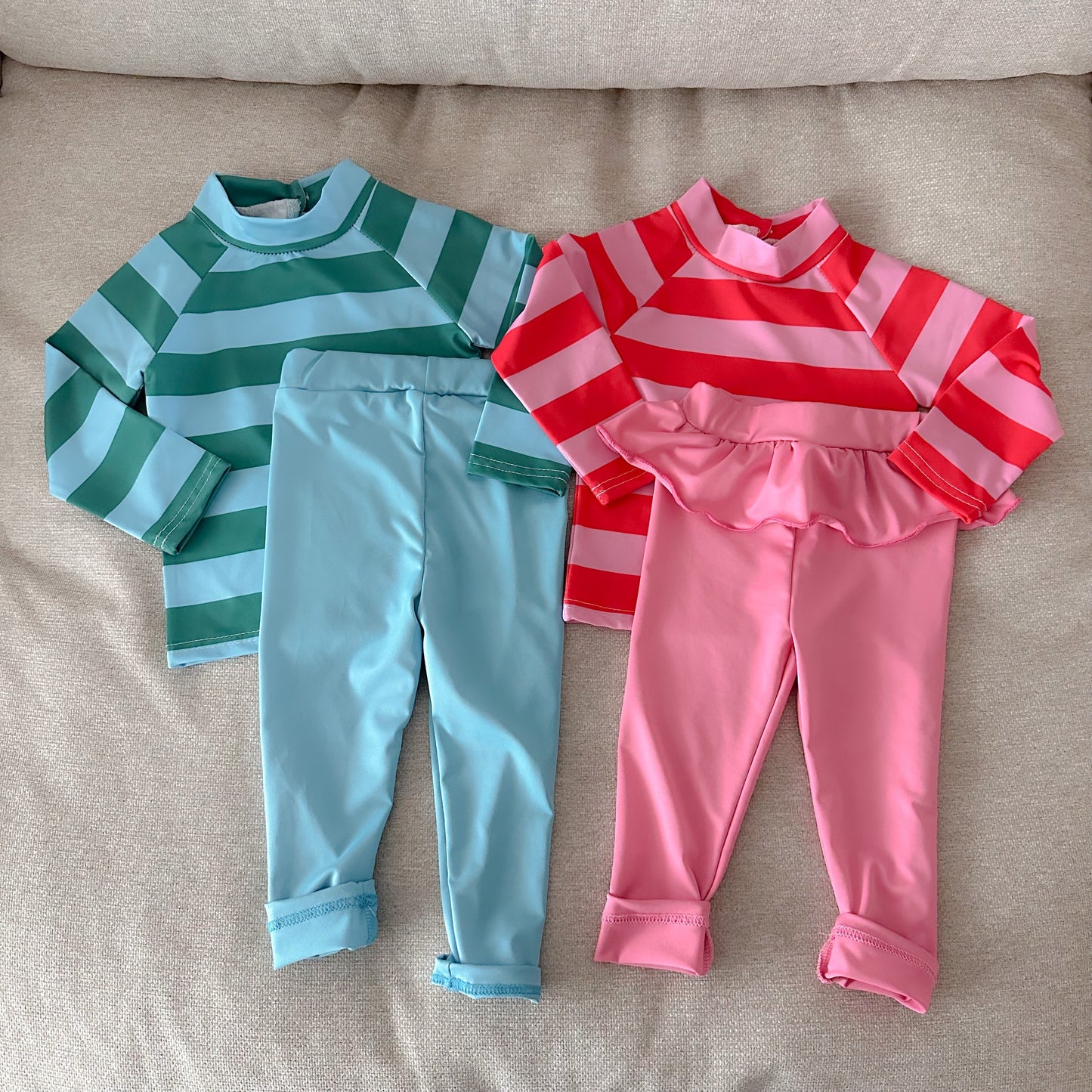[PRE-ORDER] Long sleeve striped rashguard set