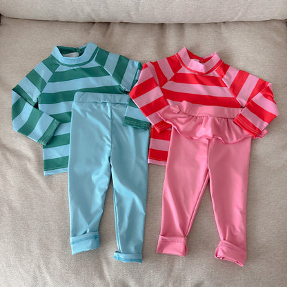 [PRE-ORDER] Long sleeve striped rashguard set