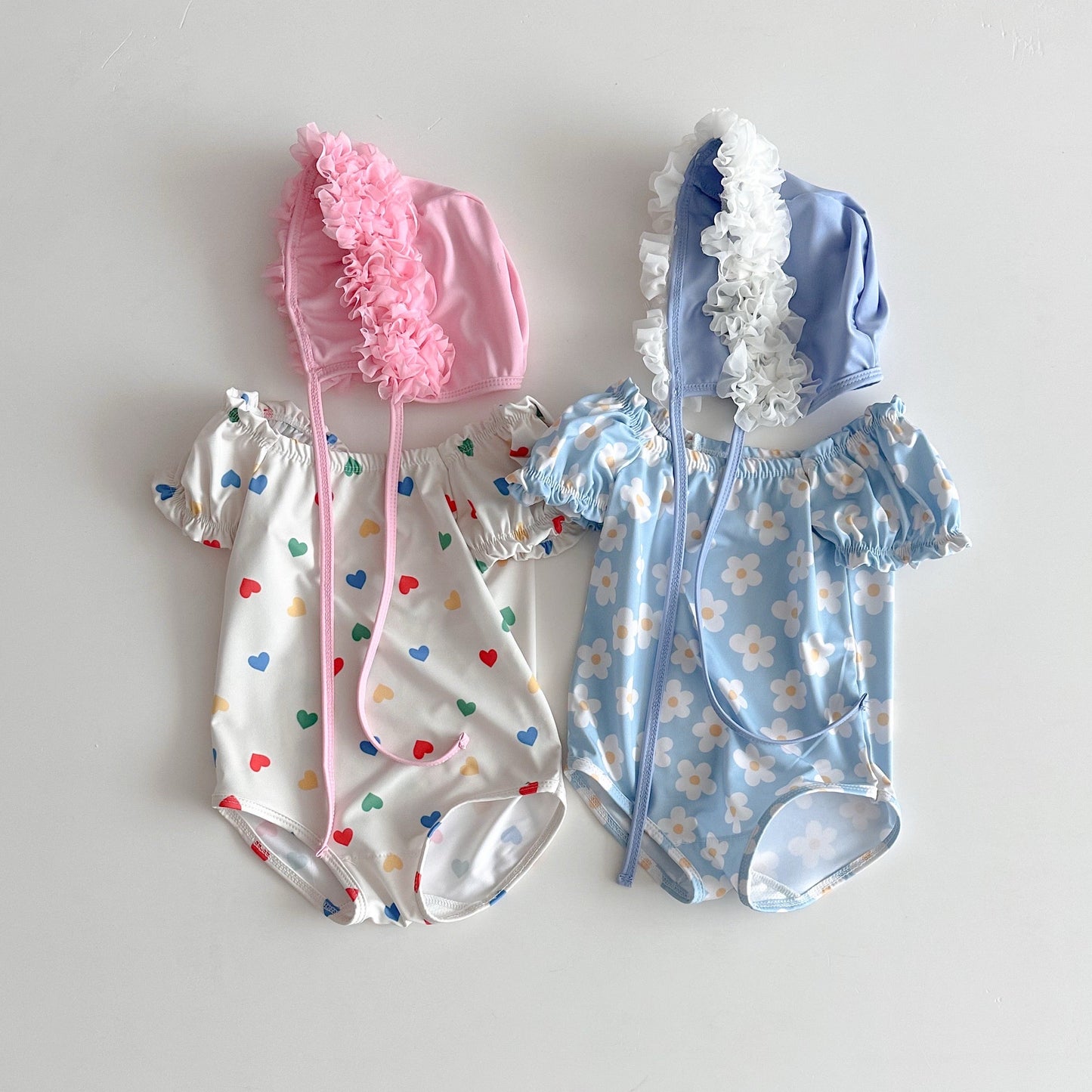 [PRE-ORDER] Cute Shirring Swimsuit Set