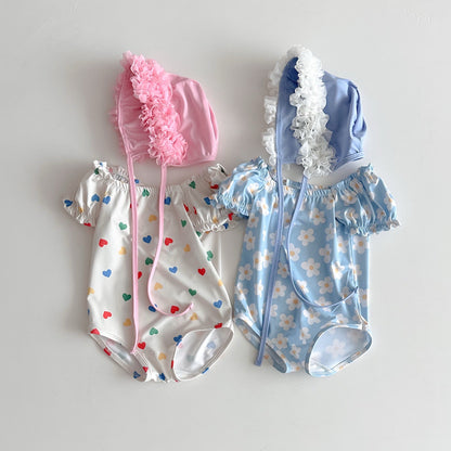 [PRE-ORDER] Cute Shirring Swimsuit Set
