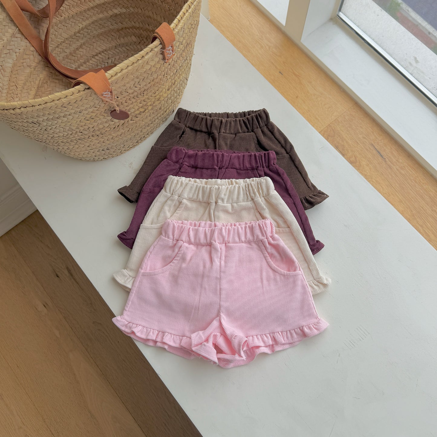 [PRE-ORDER] Heart Frill Corduroy Shorts
