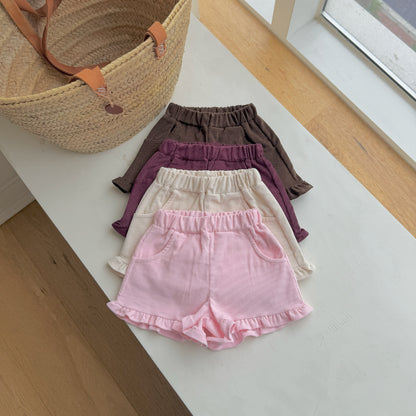 [PRE-ORDER] Heart Frill Corduroy Shorts