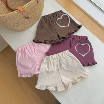 [PRE-ORDER] Heart Frill Corduroy Shorts