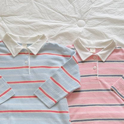 [PRE-ORDER] Milky Striped Collar Long Sleeve (Mommy & Me)
