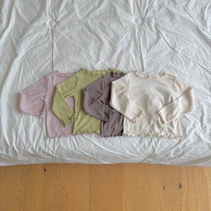 [PRE-ORDER] Soft Frayed Long Sleeve T-shirt