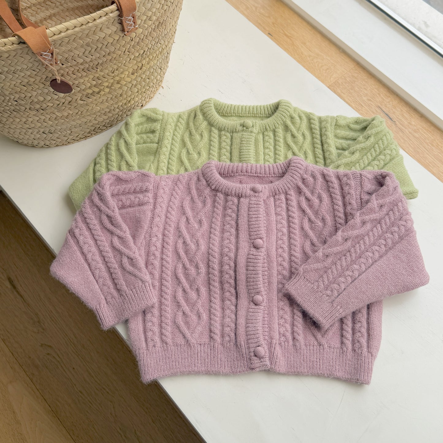 [PRE-ORDER] Mauve Wool Knit Cardigan