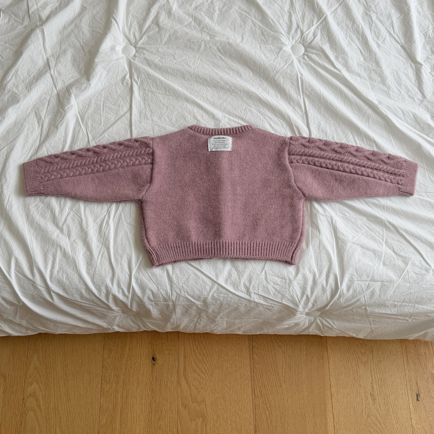 [PRE-ORDER] Mauve Wool Knit Cardigan