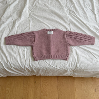 [PRE-ORDER] Mauve Wool Knit Cardigan