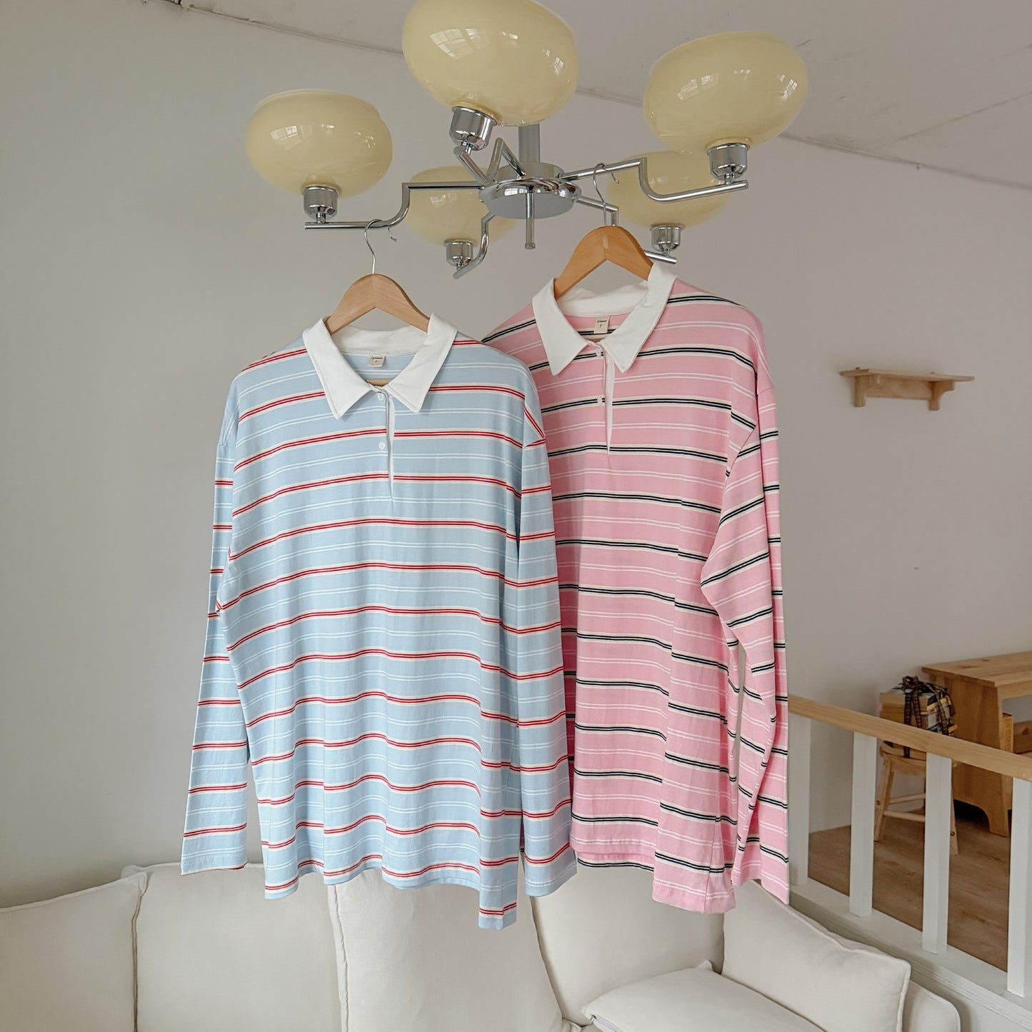 [PRE-ORDER] Milky Striped Collar Long Sleeve (Mommy & Me)