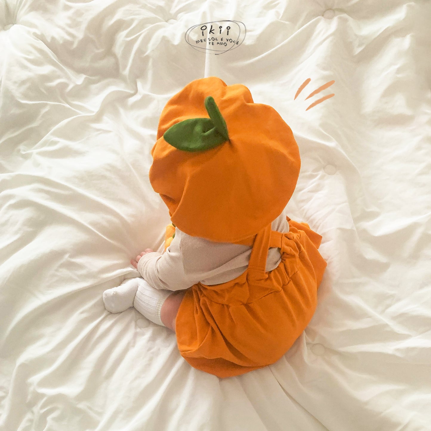 Pumpkin overalls 2-piece set