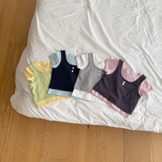 [PRE-ORDER] Daily sleeveless layered tee