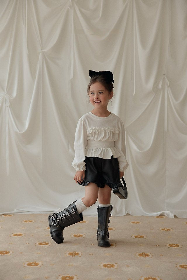 [PRE-ORDER] Leather Frill Shorts