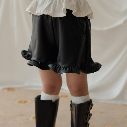 [PRE-ORDER] Leather Frill Shorts