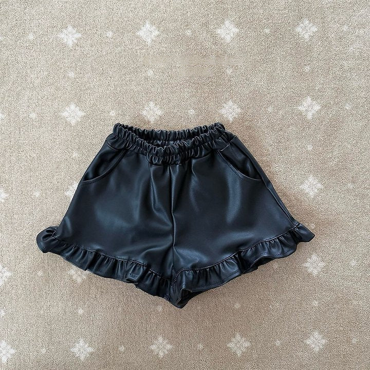 [PRE-ORDER] Leather Frill Shorts