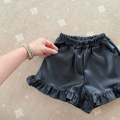 [PRE-ORDER] Leather Frill Shorts