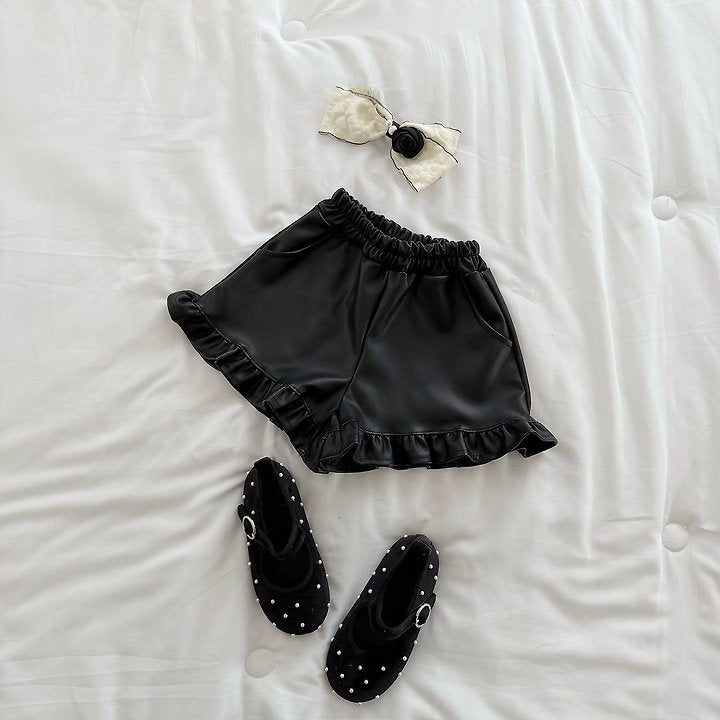[PRE-ORDER] Leather Frill Shorts