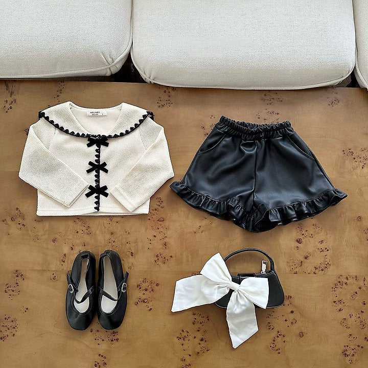 [PRE-ORDER] Leather Frill Shorts