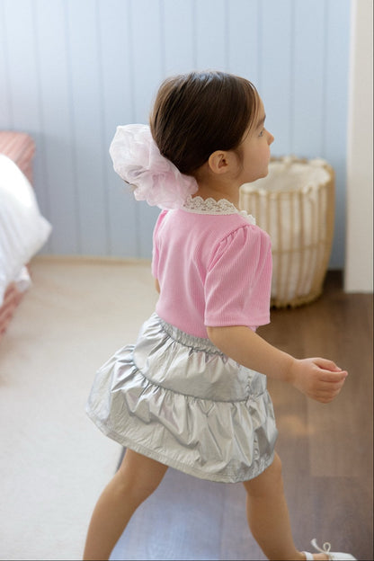 [PRE-ORDER] Lace & Ribbon square neck t-shirt