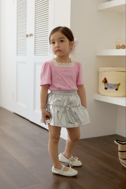 [PRE-ORDER] Lace & Ribbon square neck t-shirt