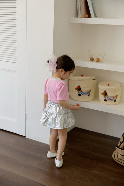 [PRE-ORDER] Lace & Ribbon square neck t-shirt